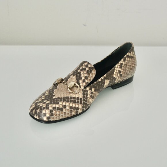 NIB AUTHENTIC GUCCI PYTHON HORSEBIT LOAFERS - Picture 1 of 8